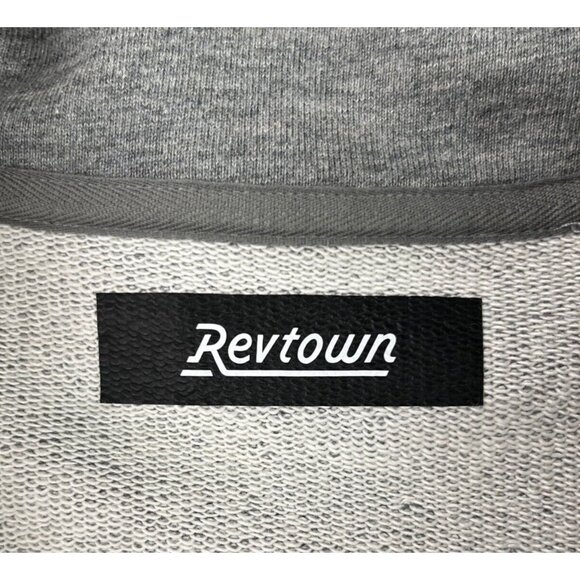 Revtown 1/4 Zip Fleece Pullover Mens Medium Gray Mock Neck Comfort Minimalist - Picture 13 of 16